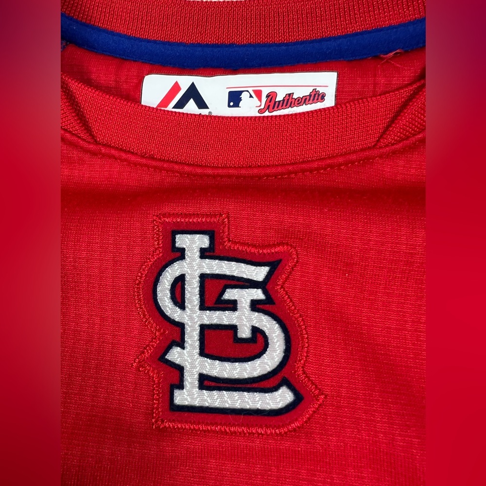 MLB Majestic Authentic Collection St Louis Cardinals Baseball Shirt Red Small - Picture 4 of 6